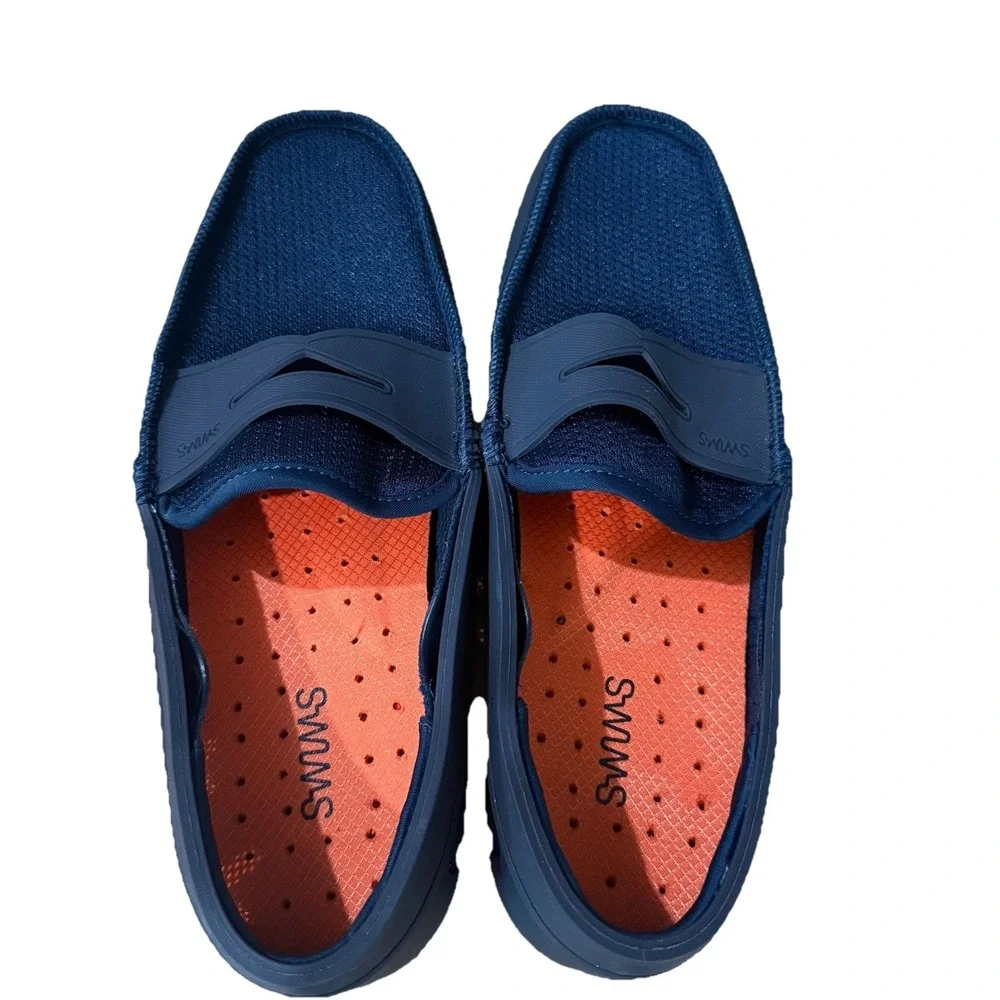 Brand New SWIMS Men's Penny Loafers Slip-On Moccasins Classic Navy Blue US 8